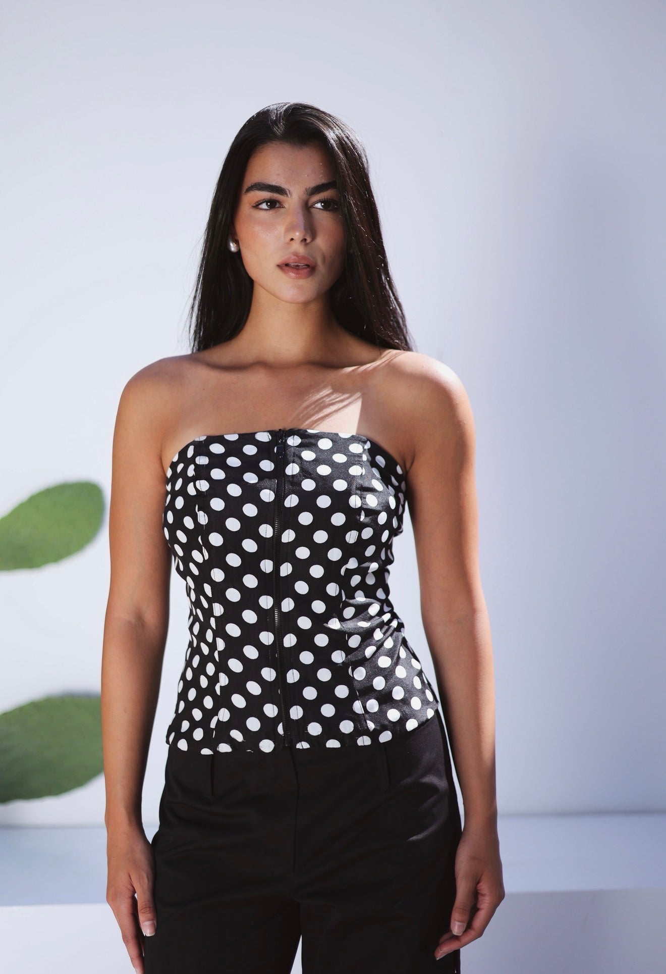 Black polka dots
